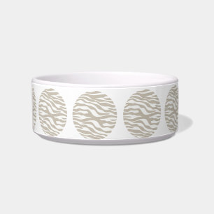 Zebra Print Polka Dots Cat Bowl Napf