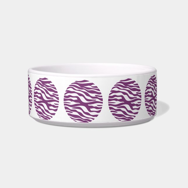 Zebra Print Polka Dots Cat Bowl Napf (Links)