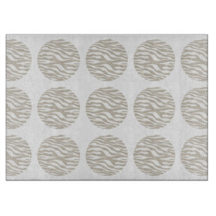 Zebra Print Polka Dots Cutting Board Schneidebrett