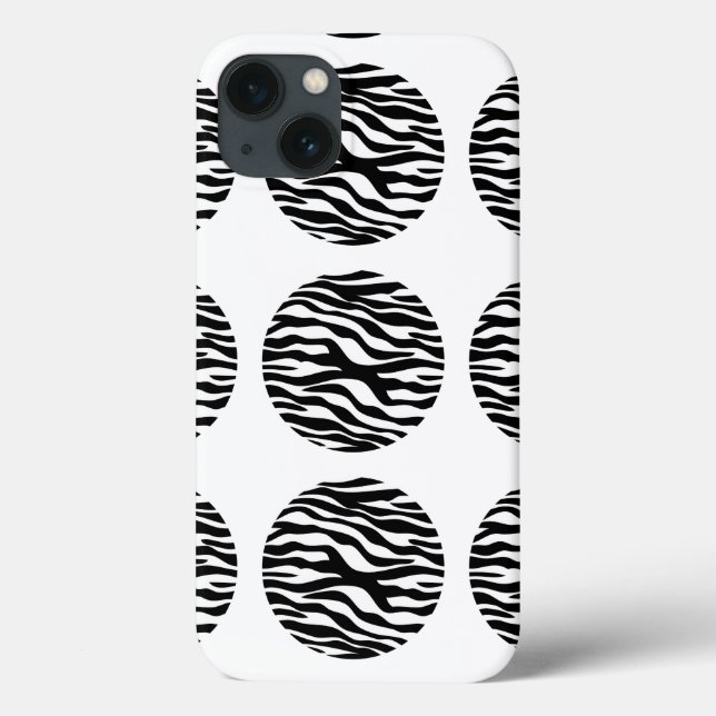 Zebra Print Polka Dots iPad BT Fall Case-Mate iPhone Hülle (Rückseite)