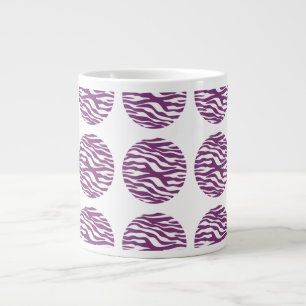 Zebra Print Polka Dots Jumbo Tasse