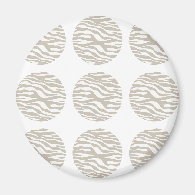 Zebra Print Polka Dots Magnet (Vorne)
