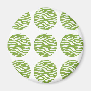 Zebra Print Polka Dots Magnet