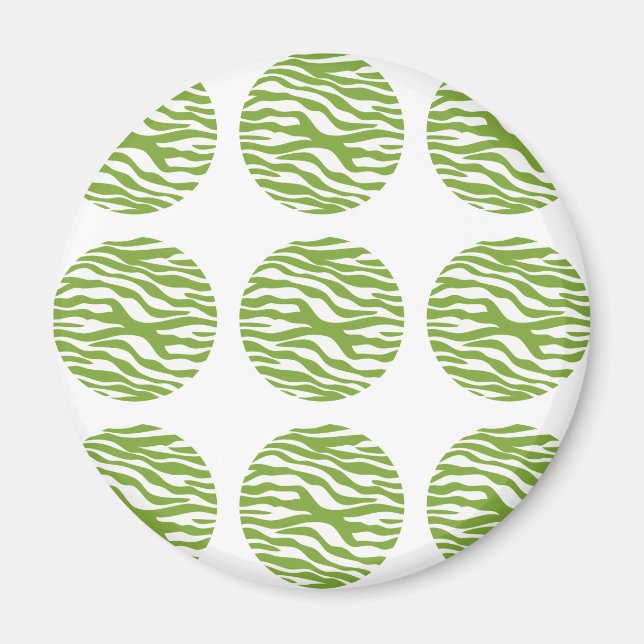Zebra Print Polka Dots Magnet (Vorne)