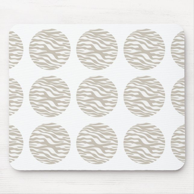 Zebra Print Polka Dots Mousepad (Vorne)