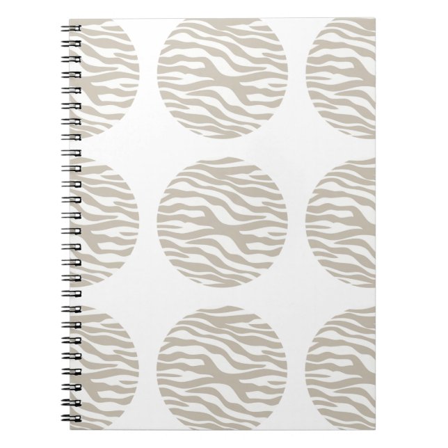 Zebra Print Polka Dots Notebook Notizblock (Vorderseite)