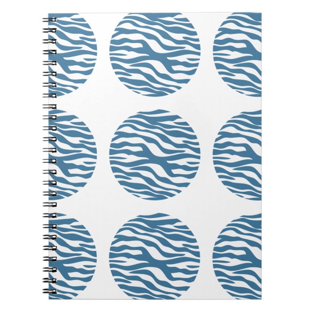 Zebra Print Polka Dots Notebook Notizblock (Vorderseite)