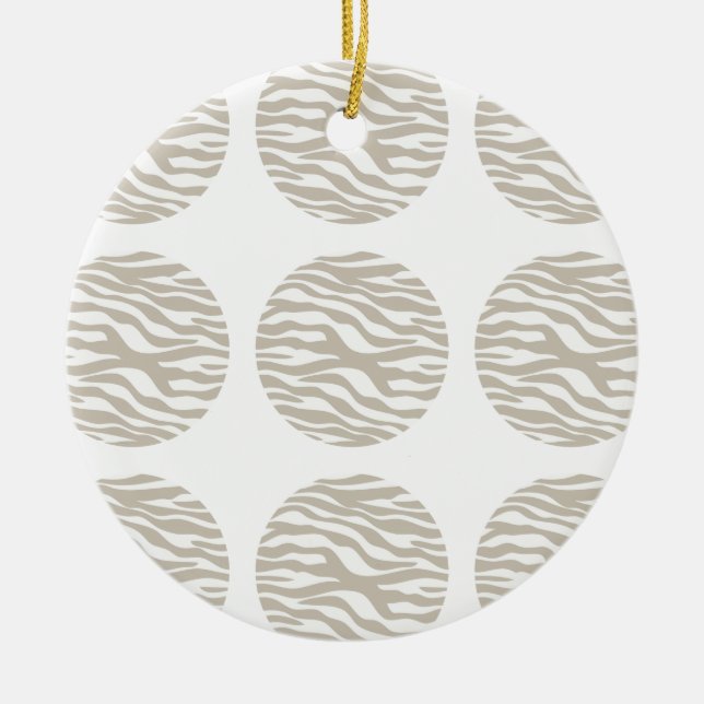 Zebra Print Polka Dots Ornament (Vorne)