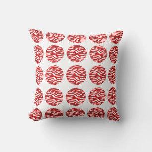 Zebra Print Polka Dots Pillow Kissen