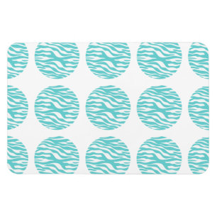 Zebra Print Polka Dots Premium Magnet