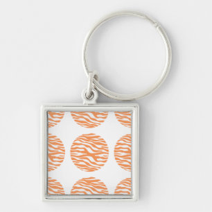 Zebra Print Polka Dots Premium Schlüsselanhänger