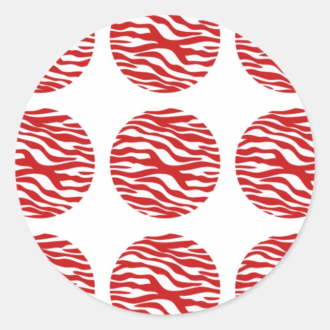 Zebra Print Polka Dots Stickers (Vorderseite)