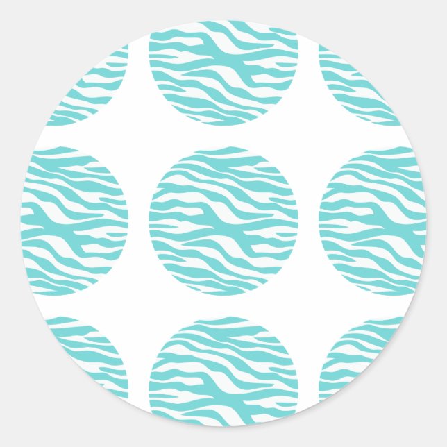 Zebra Print Polka Dots Stickers (Vorderseite)