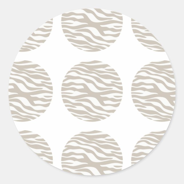 Zebra Print Polka Dots Stickers (Vorderseite)