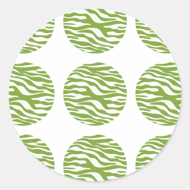 Zebra Print Polka Dots Stickers (Vorderseite)