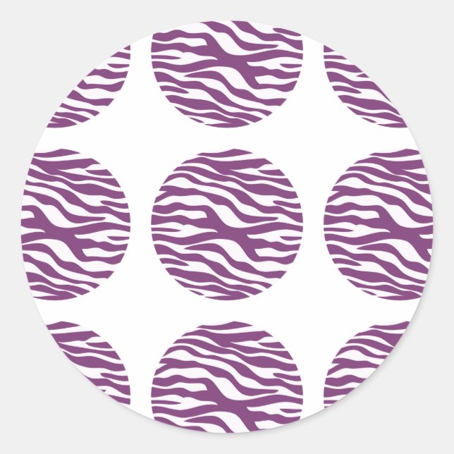 Zebra Print Polka Dots Stickers (Vorderseite)