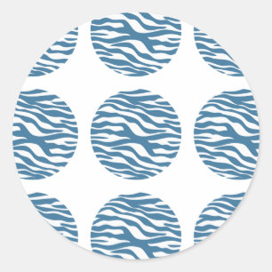 Zebra Print Polka Dots Stickers