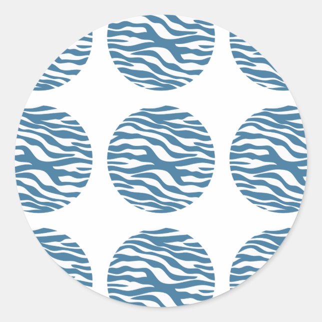 Zebra Print Polka Dots Stickers (Vorderseite)