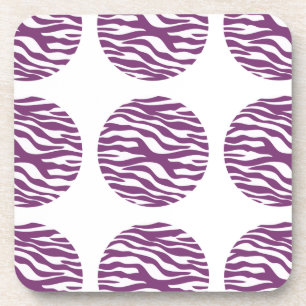 Zebra Print Polka Dots Untersetzer