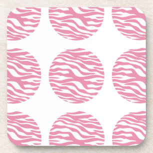 Zebra Print Polka Dots Untersetzer