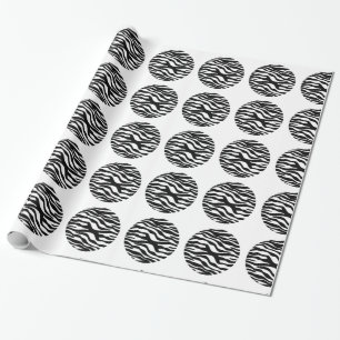 Zebra Print Polka Dots Wrapping Paper Geschenkpapier