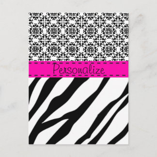 Zebra Print Postkarte