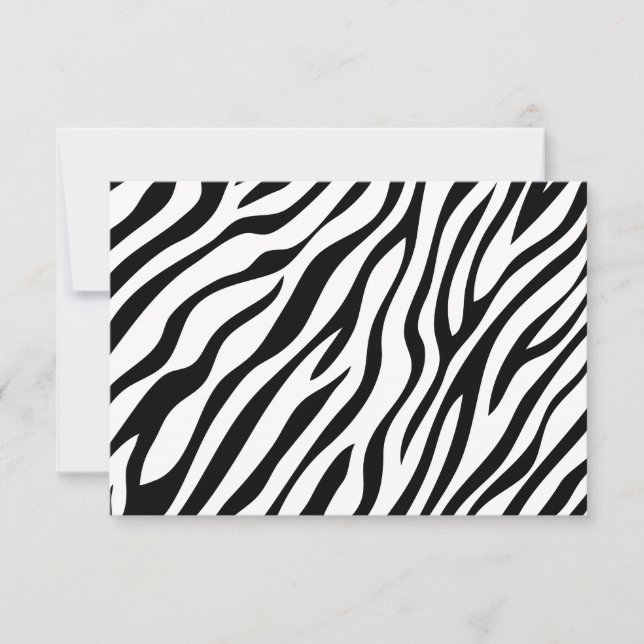 Zebra Print Reply Cards RSVP Karte (Vorderseite)