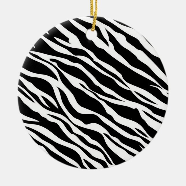 Zebra Print Round Ornament (Vorne)