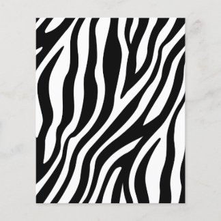 Zebra Print Schwarz-Weiß Streifen Muster Flyer