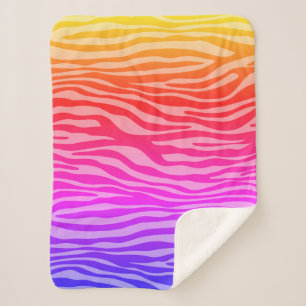 Zebra Print Sherpadecke