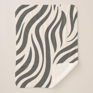 Zebra Print Sherpadecke