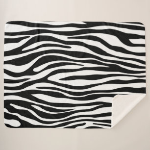 Zebra Print Sherpadecke