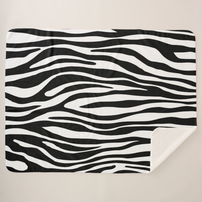 Zebra Print Sherpadecke (Vorderseite (Horizontal))