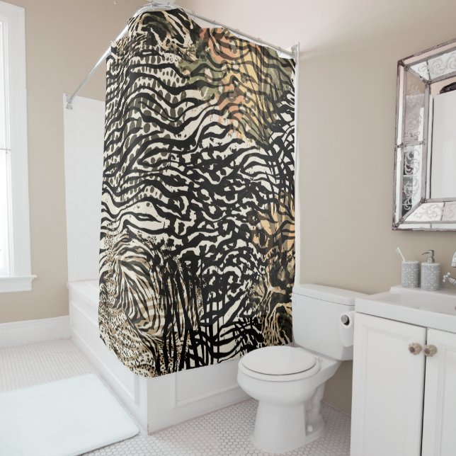 Zebra Print Shower Curtain Duschvorhang (Beispiel)