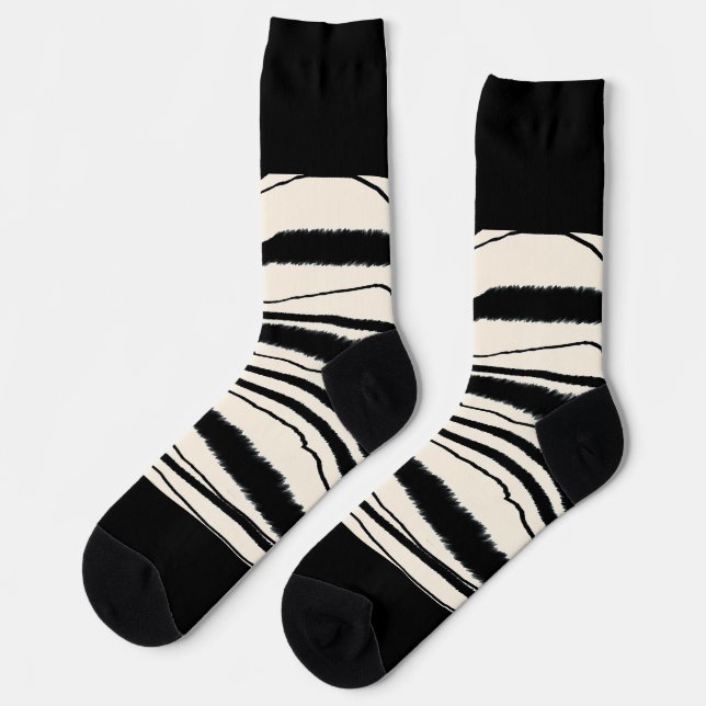 Zebra Print Socken (Linkes Detail)