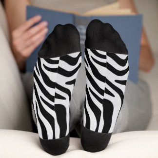 Zebra print socks socken