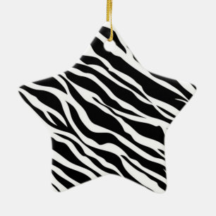 Zebra Print Star Ornament