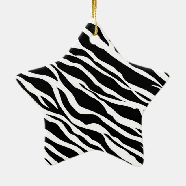 Zebra Print Star Ornament (Hinten)
