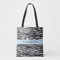 Zebra Print, Streifen, Schwarz und Weiß, Ihr Name