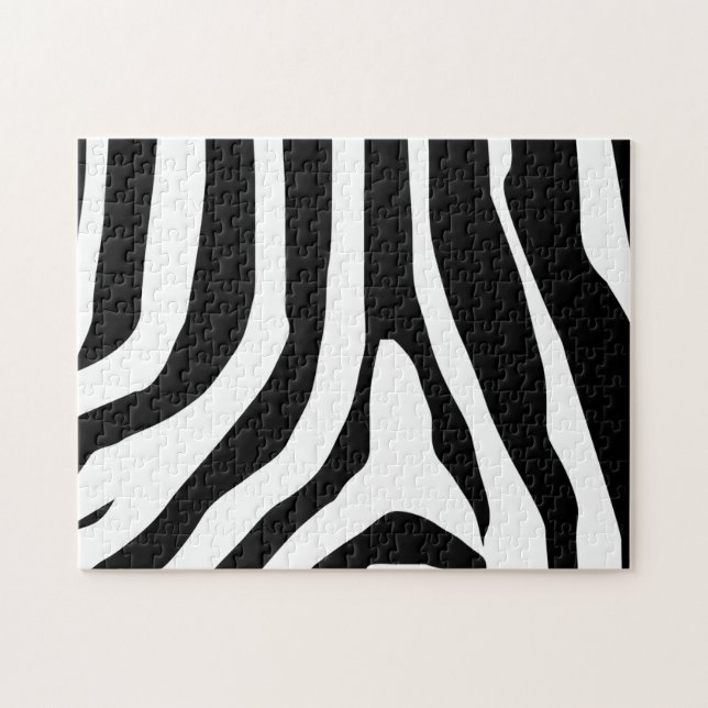 Zebra Print Stripes Muster Puzzle (Horizontal)