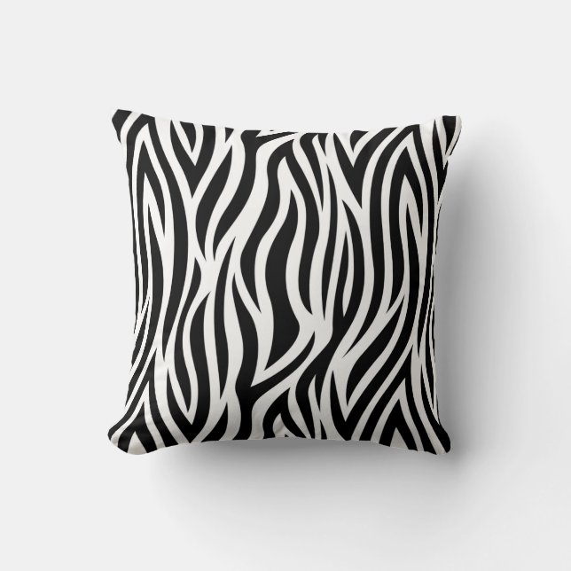Zebra Print Throw Kissen (Vorderseite)