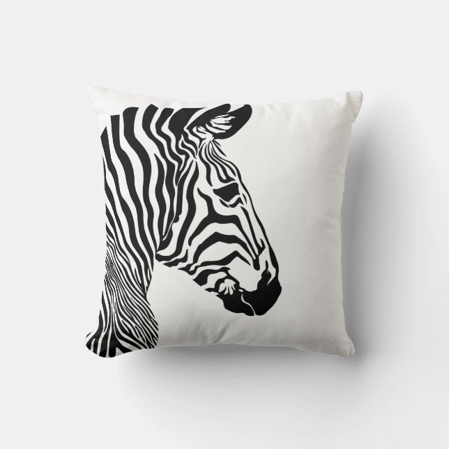Zebra Print Throw Kissen (Vorderseite)