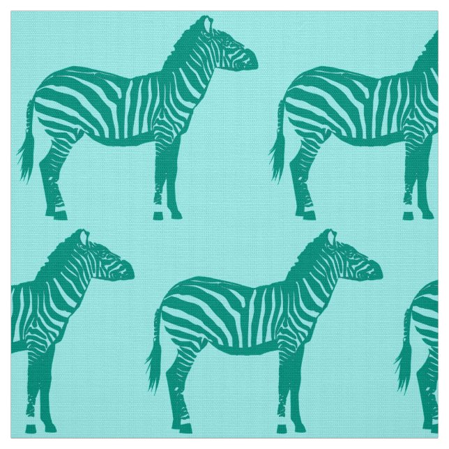 Zebra Print - Türkis und Aqua Stoff (Muster)
