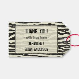 Zebra Print Vielen Dank für Ihre Hochzeitsfeier El Geschenkanhänger