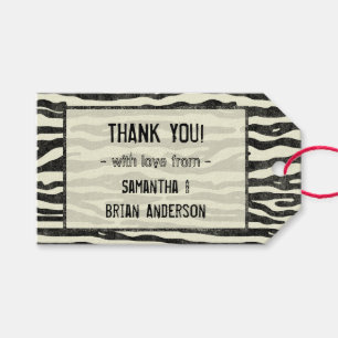 Zebra Print Vielen Dank für Ihre Hochzeitsfeier El Geschenkanhänger