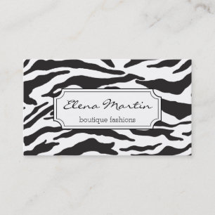 Zebra Print Visitenkarte
