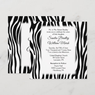 Zebra Print Wedding Einladung