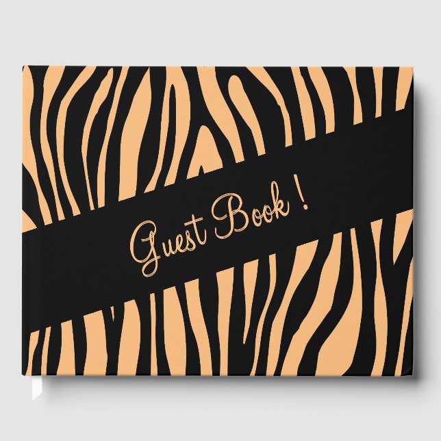 Zebra Print Wedding Gästebuch (Vorderseite)