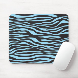 Zebra Print, Zebra Stripes, Blue Zebra, Dschungel Mousepad
