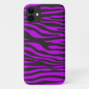 Zebra Print, Zebrastreifen, Lila Zebra, Dschungel iPhone 11 Hülle